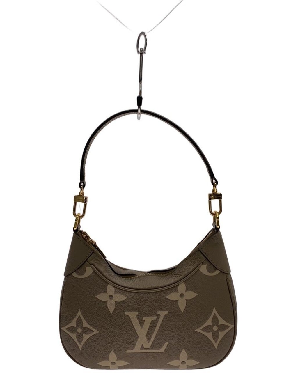 LOUIS VUITTON Bagatelle NM Tourterelle Cream Leather Bag all over